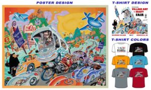 2017 Village Art and Craft Fair Poster and T-Shirts