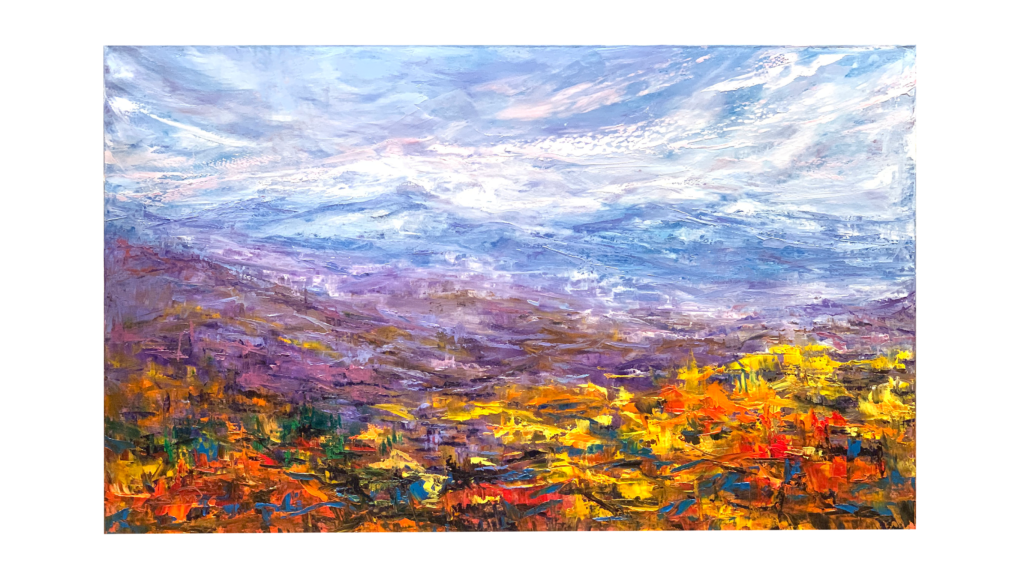 Sun Sohovich landscape painting, "Dancing to the Autumn"